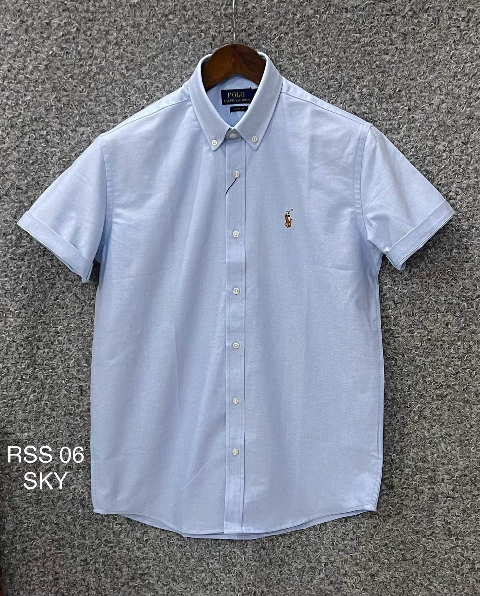 Premium Half Sleeve Solid Shirt RLSS Sky 06