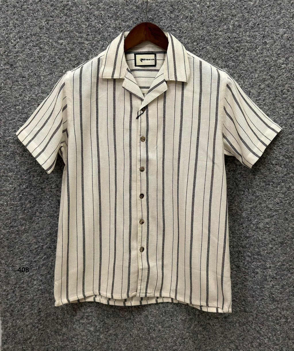 Premium Classic Cuban Collar Stripe Shirt | Cuban Collar Shirt | Shirtology Bangladesh