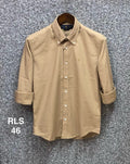 Premium Solid Oxford Cotton Shirt RLS Biscuit deep 46 | Solid Shirt | Shirtology Bangladesh
