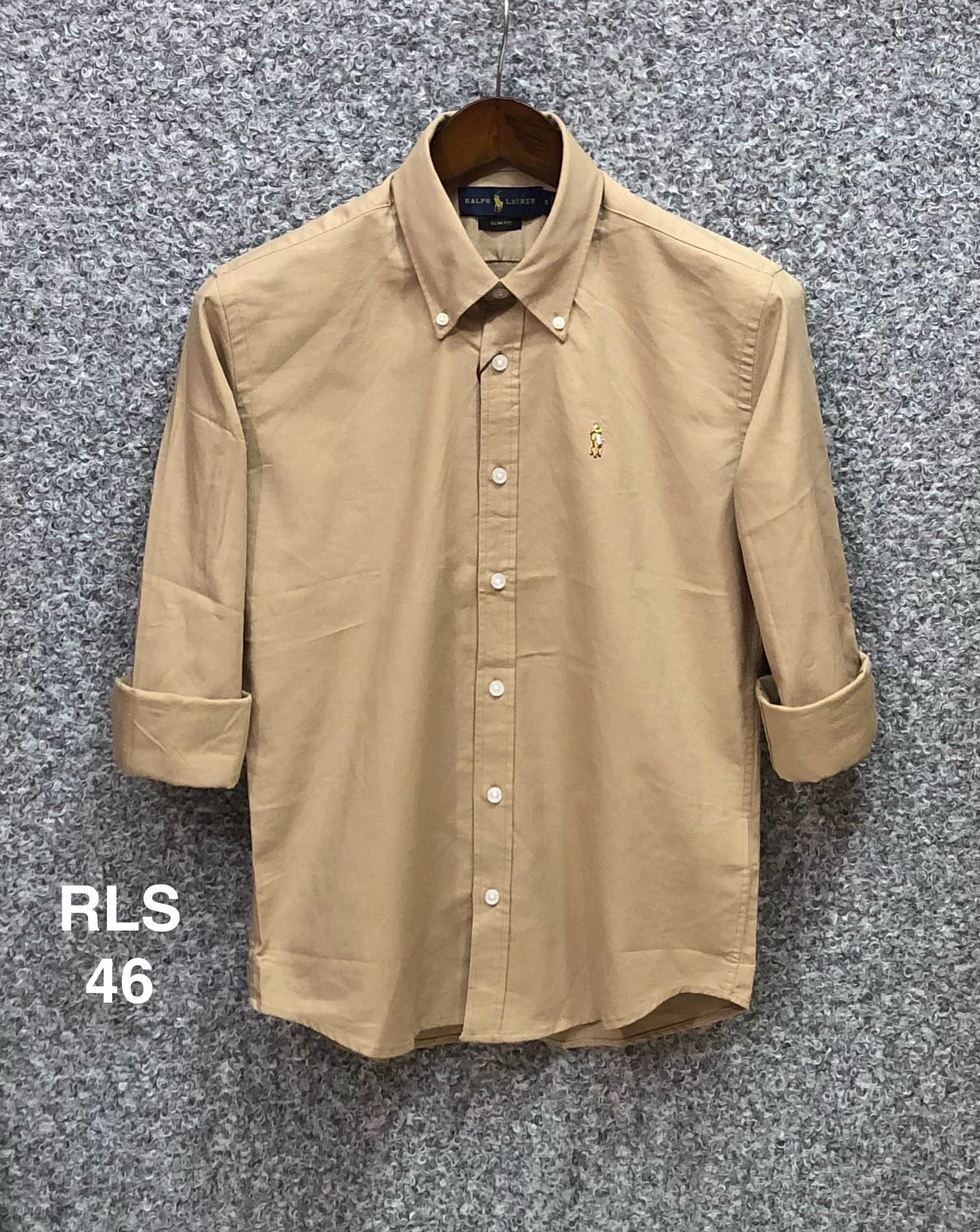 Premium Solid Oxford Cotton Shirt RLS Biscuit deep 46 | Solid Shirt | Shirtology Bangladesh