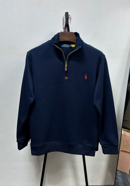 Premium Half Zip Pullover Jacket Navy PLJK 03