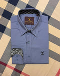 Luxury Solid Shirt LVS Ash | Shirtology Bangladesh