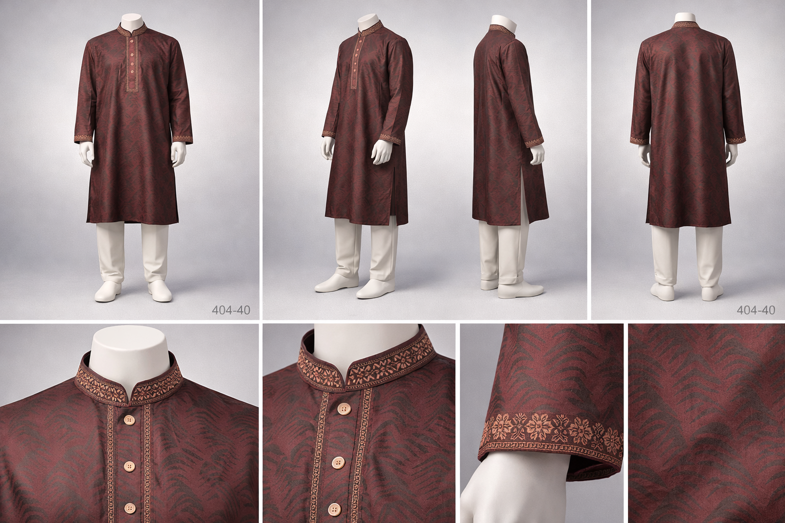Luxury embroidery Panjabi with premium finish 404