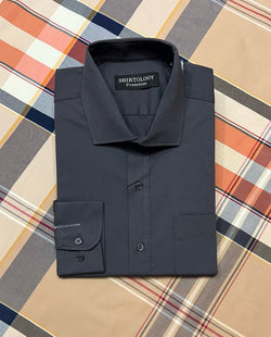 Shirtology Premium Solid Shirt SLD Charcoal | Shirtology Bangladesh