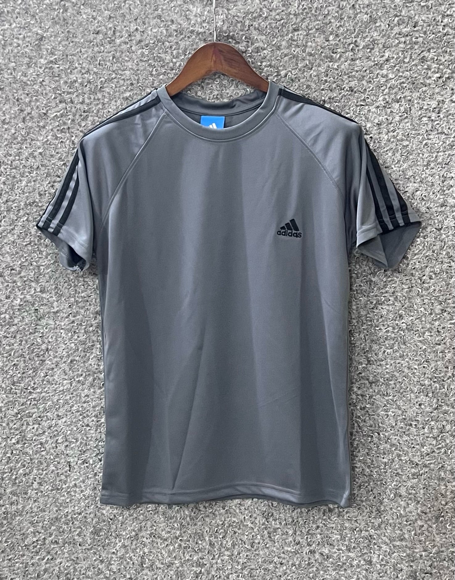 Premium shoulder Three Stripe Performance jersey tshirt ADSJ Ash | Shirtology Bangladesh