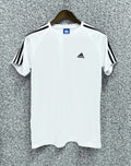 Premium shoulder Three Stripe Performance jersey tshirt ADSJ White