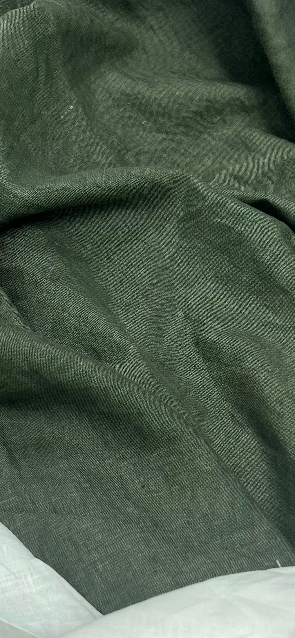 Olive green 100% linen