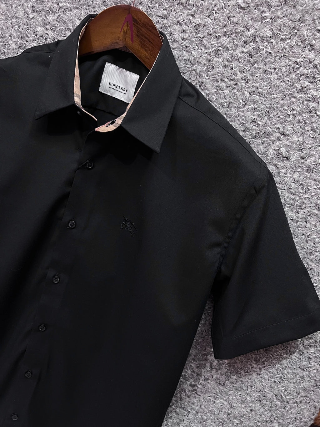 Premium Half Sleeve Solid Shirt BRSS Black | Short Sleeve Solid Shirt | Shirtology Bangladesh
