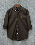 Premium Solid Logo Oxford Cotton Shirt RLS 209