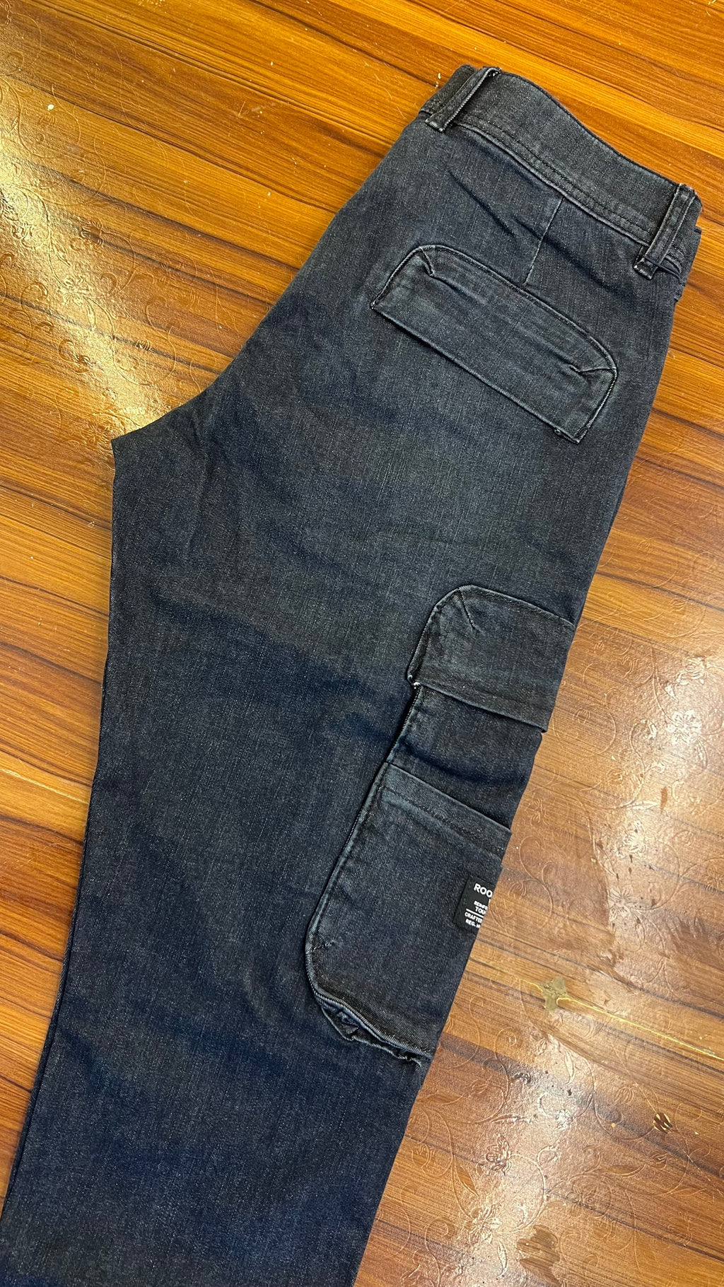 Dark Indigo Loose Fit Denim Cargo Pant RJ6221 | Shirtology Bangladesh