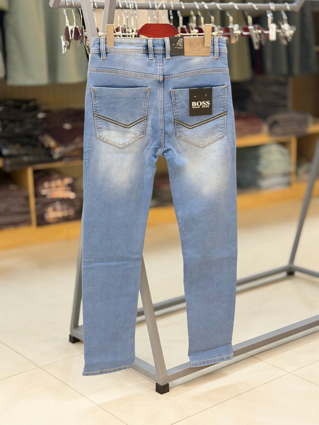 Men's Knit Denim Slim Fit Jeans – Soft Stretch Comfort light 801 | Denim pant | Shirtology Bangladesh