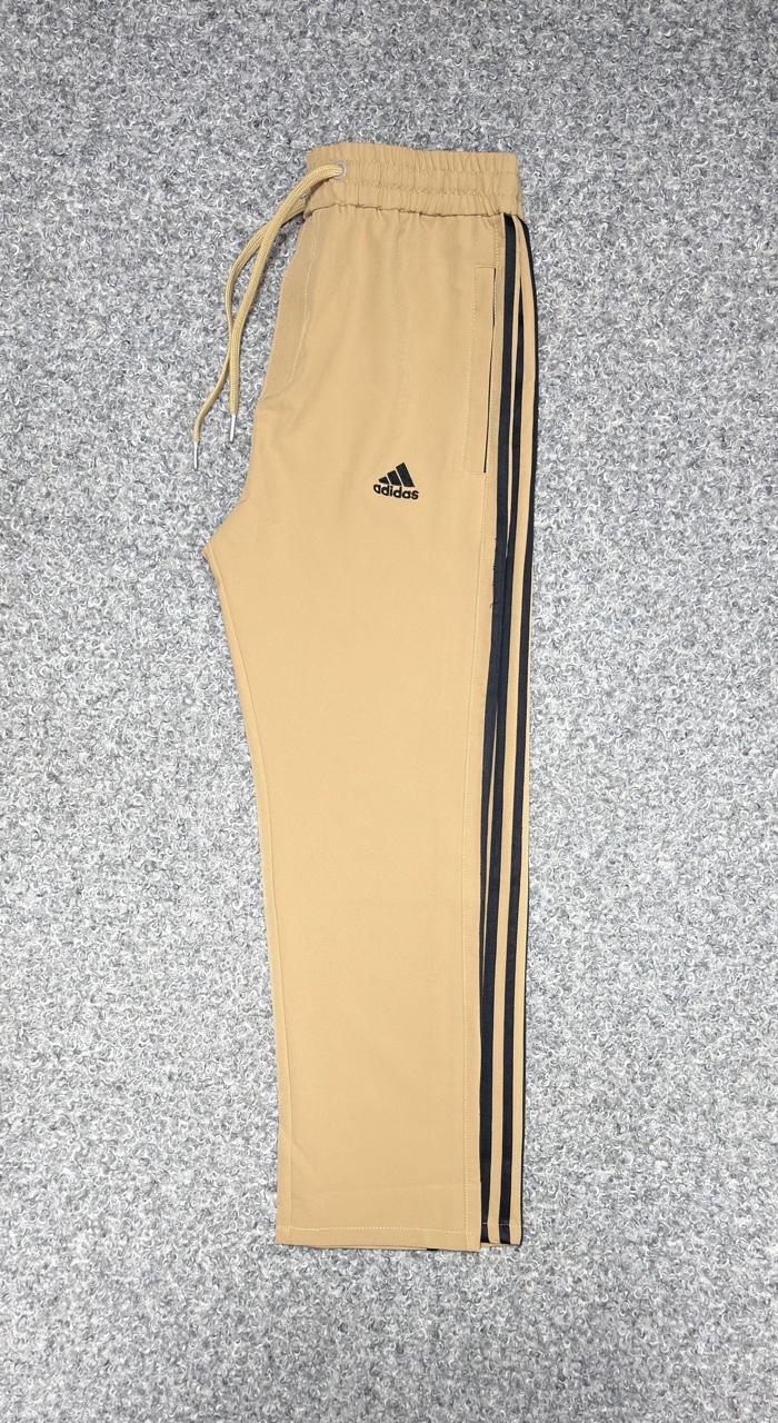 Performance Three-Stripe Full Baggy Style Track Pants Biscuit & Black