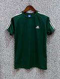 Premium shoulder Three Stripe Performance jersey tshirt ADSJ Green