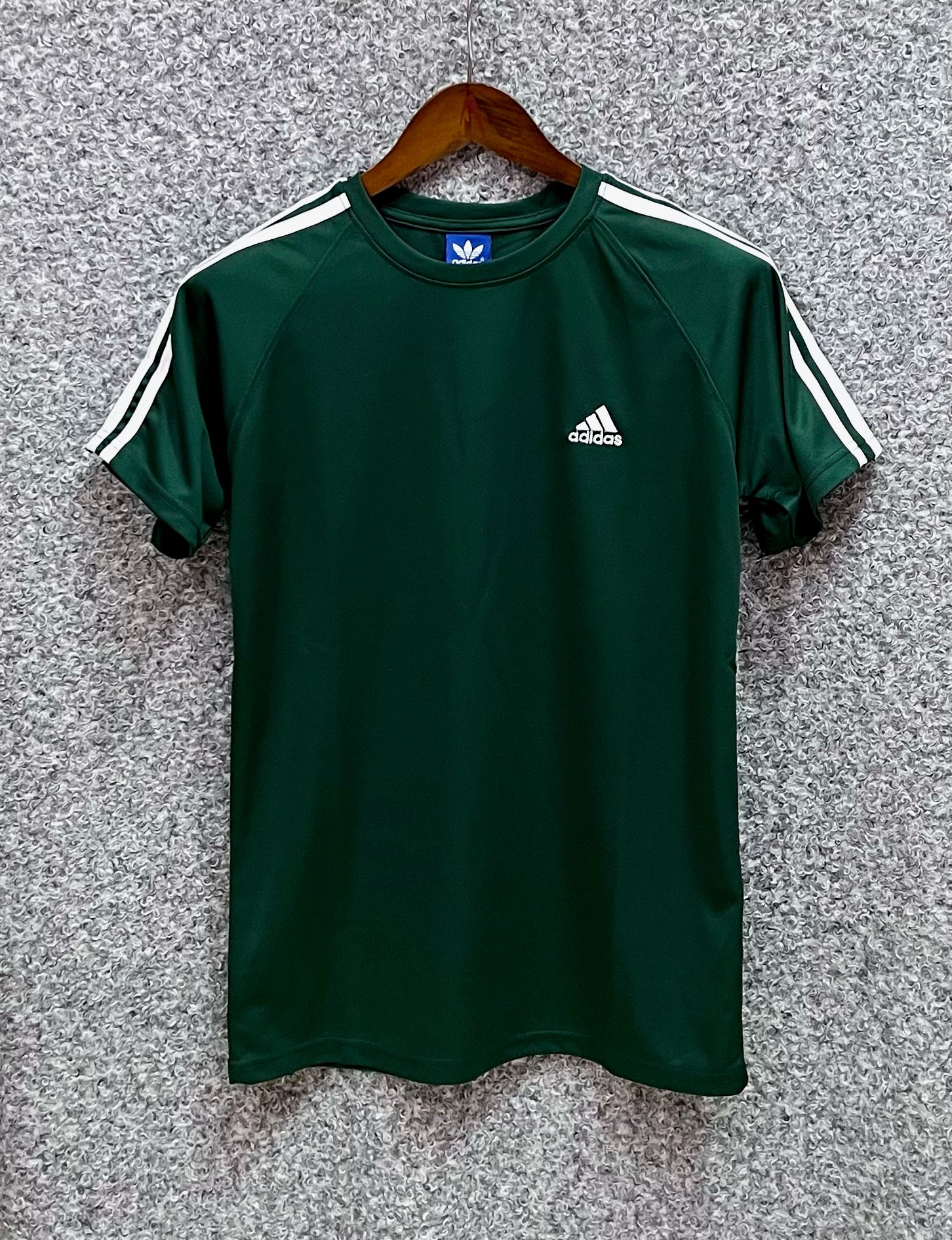 Premium shoulder Three Stripe Performance jersey tshirt ADSJ Green