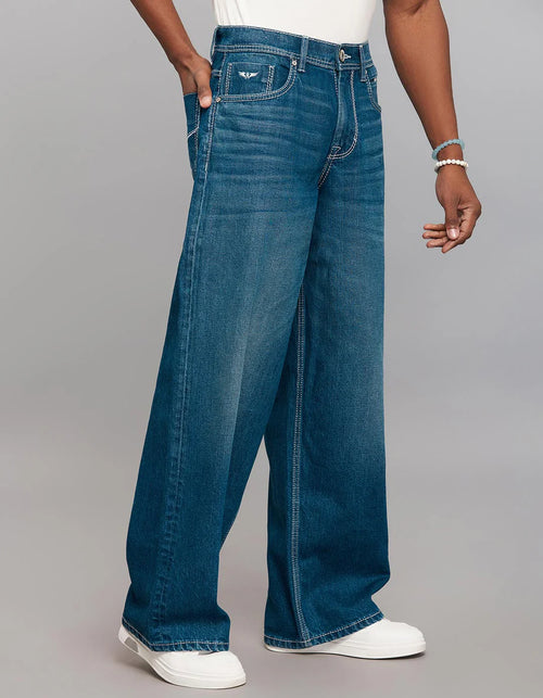 Extra Loose Fit Jeans - Medium Blue RJ6352 | Denim pant | Shirtology Bangladesh