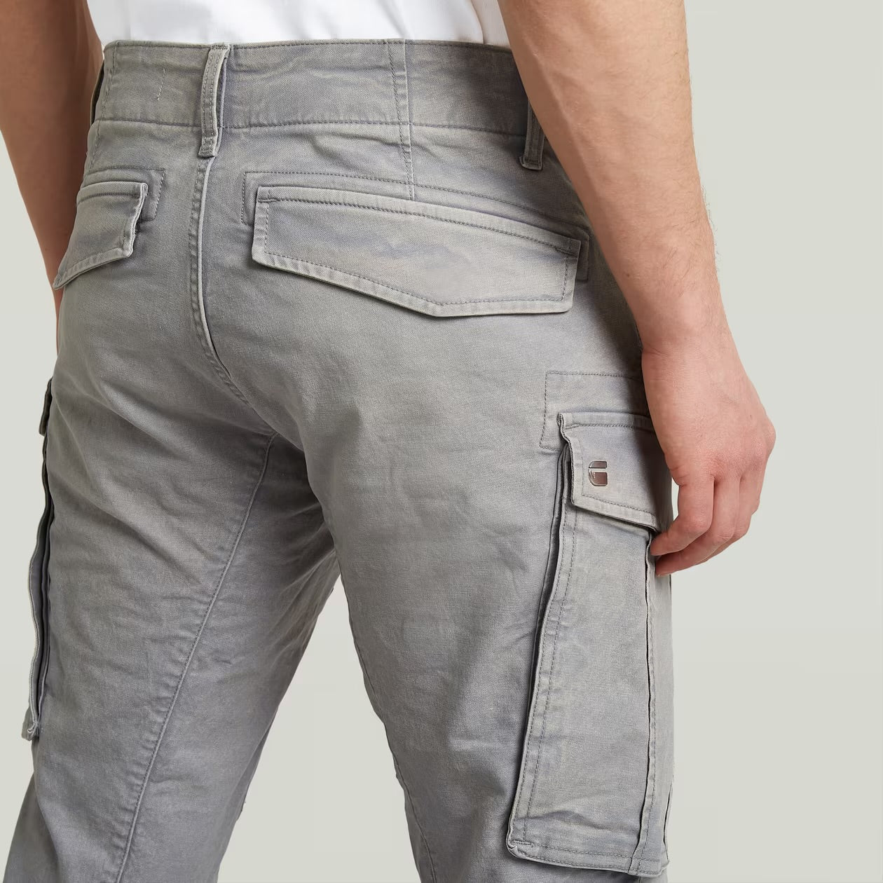 Rovic Zip 3D Tapered Pants off white
