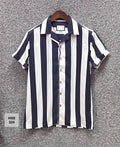 Premium Classic Cuban Collar Stripe Shirt GCST 324