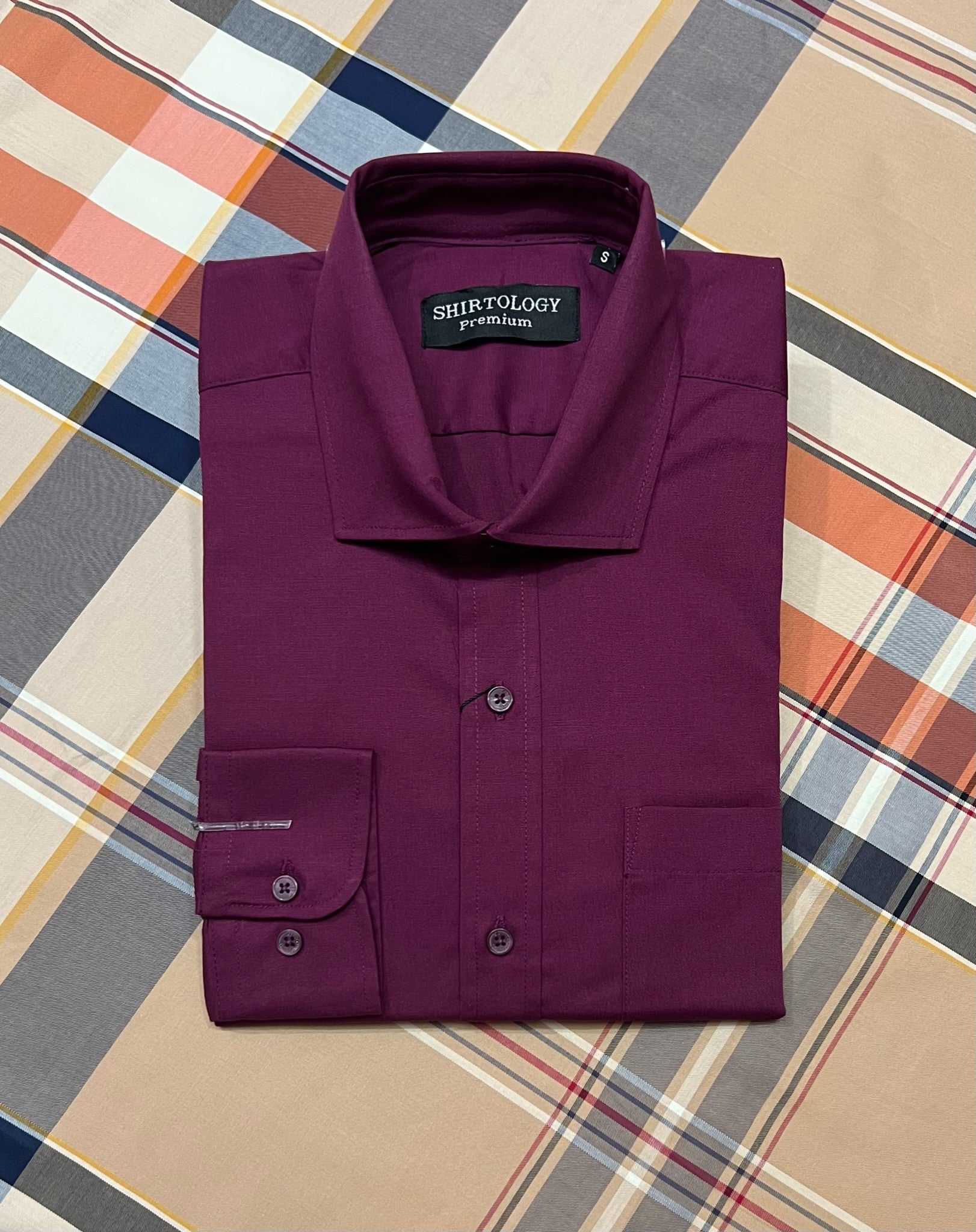 Shirtology Premium Solid Shirt SLD Maroon | Shirtology Bangladesh