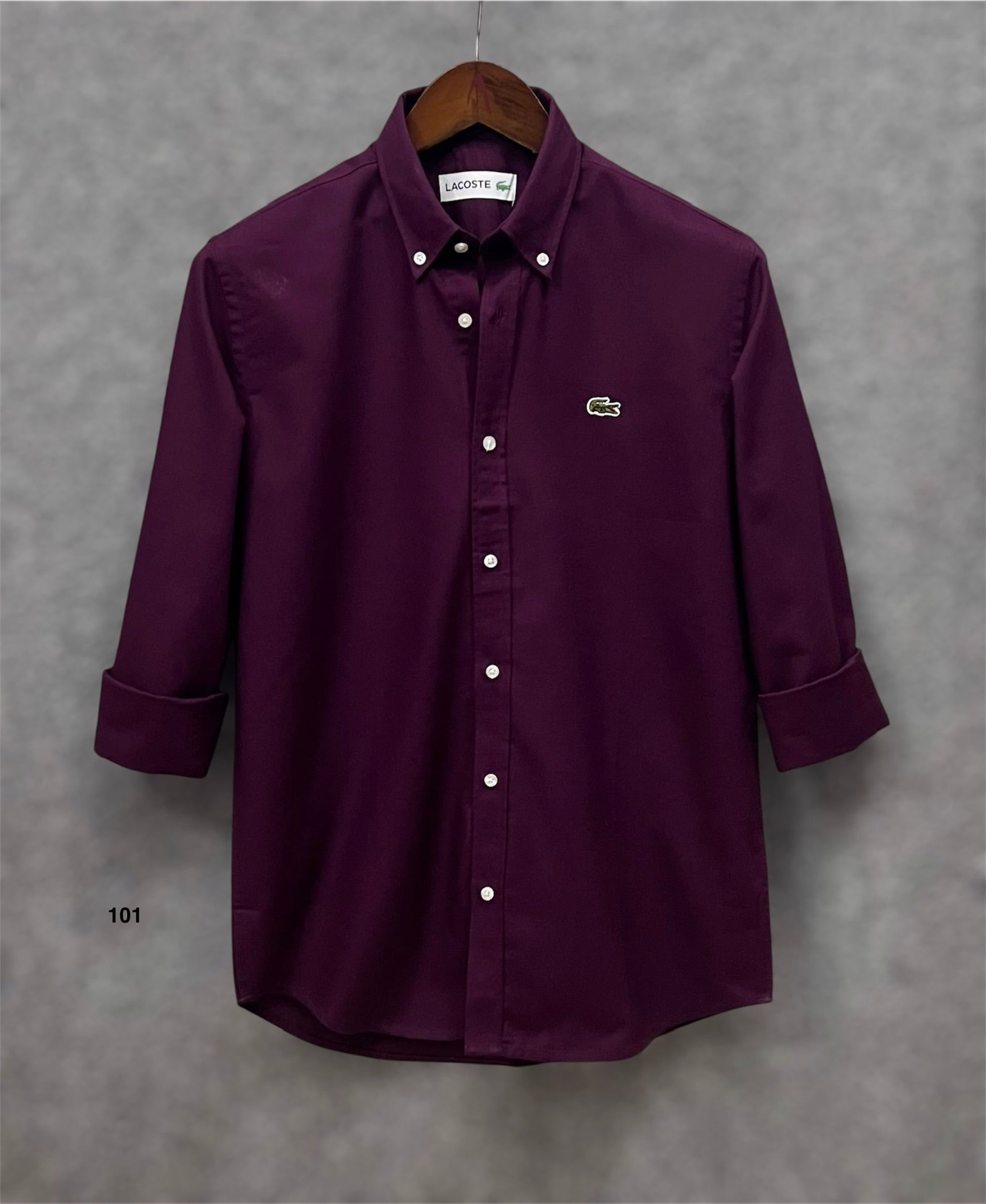 Premium Solid Oxford Cotton Shirt LKS purple 101