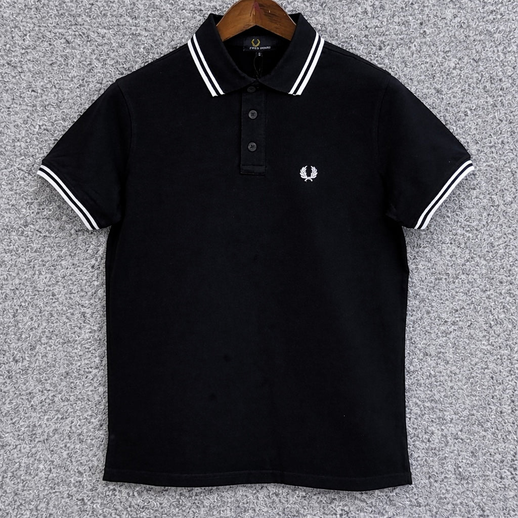 Premium Ultra Heavyweight Luxury Finish Polo Tshirt FPPL Black (New)