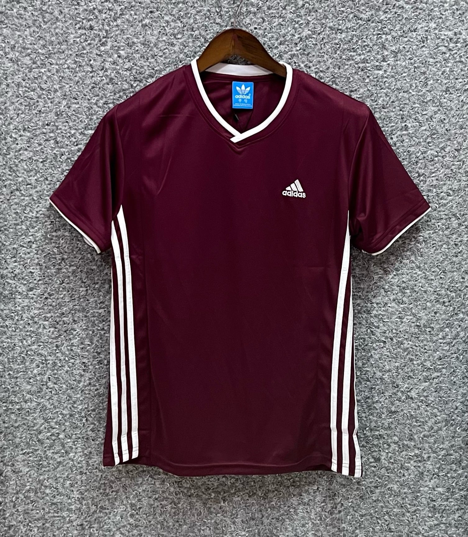 premium side panel stripe jersey tshirt ADSP Maroon