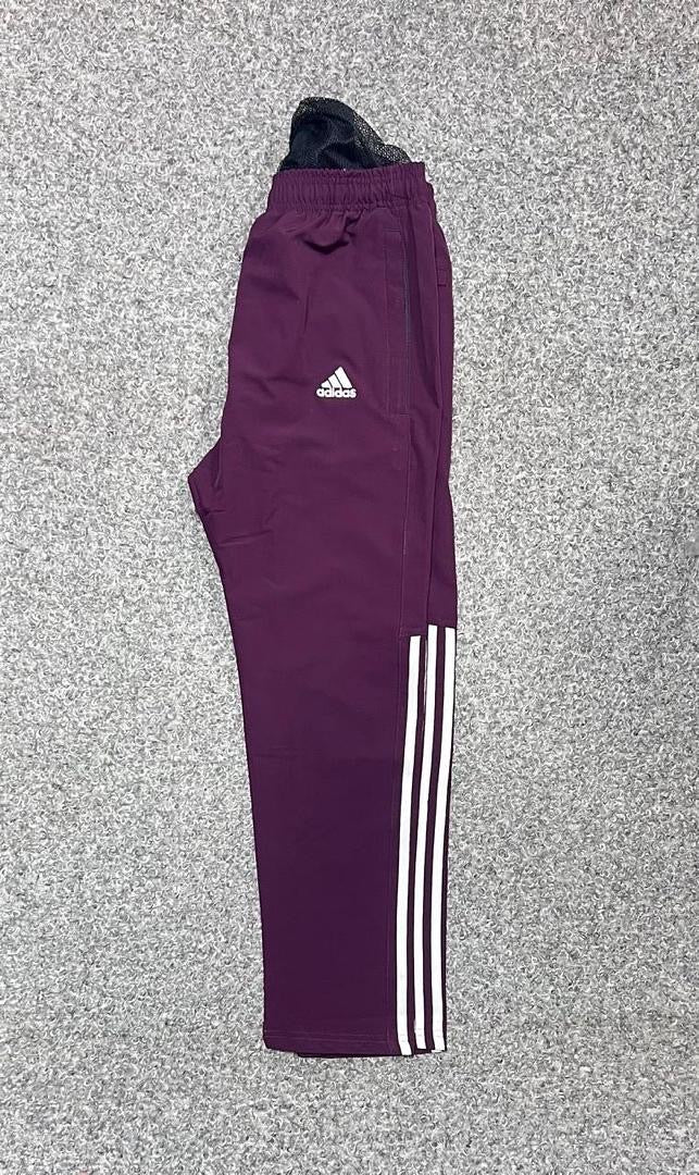 Performance Three-Stripe Half Style Track Pants maroon white