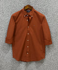 TMS Signature Solid Cotton Shirt 112 Rust/Eat | Solid Shirt | Shirtology Bangladesh