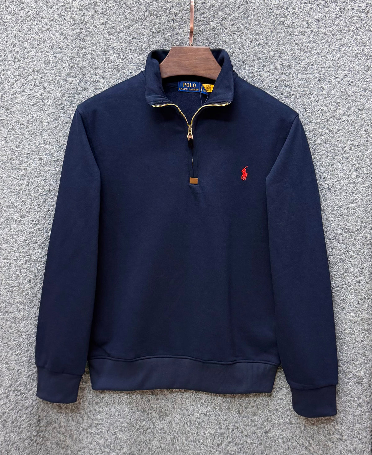 Premium Half Zip Pullover Jacket Navy PLJK 03