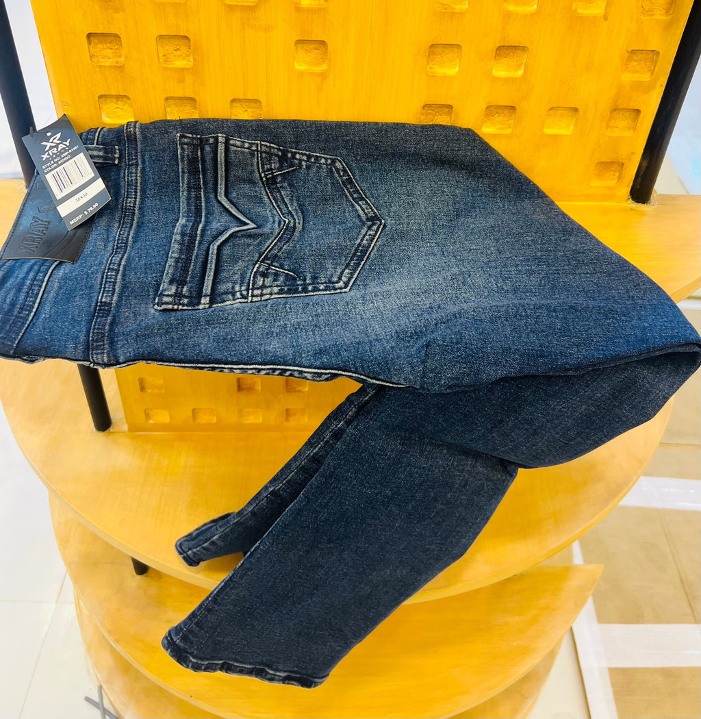 Men’s Slim Fit Dark Blue Stretch Denim Jeans 501