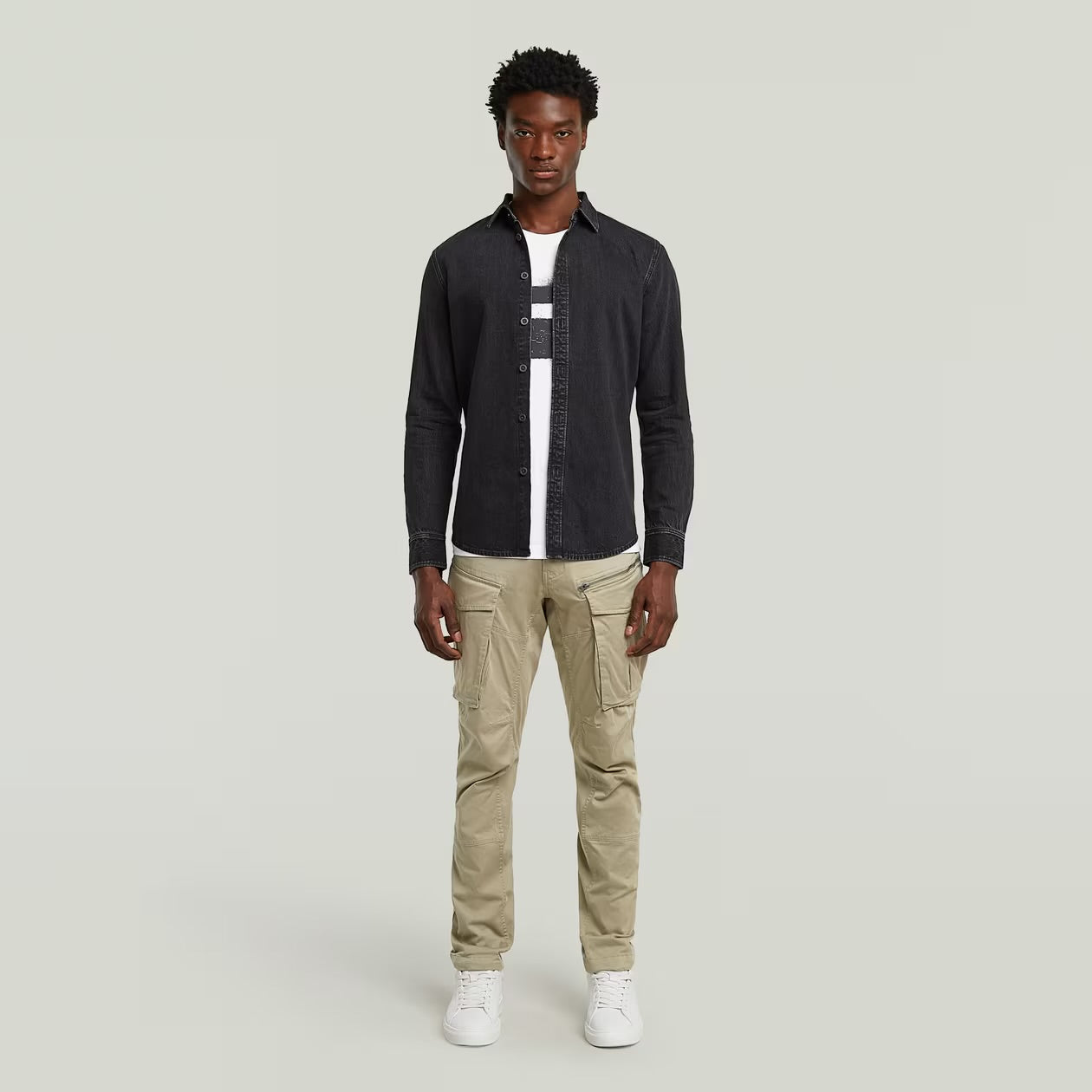 Rovic Zip 3D Tapered Pants Khaki