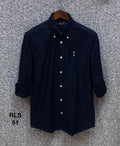 Premium Solid Oxford Cotton Shirt RLS Bear Nevy 51 | Solid Shirt | Shirtology Bangladesh