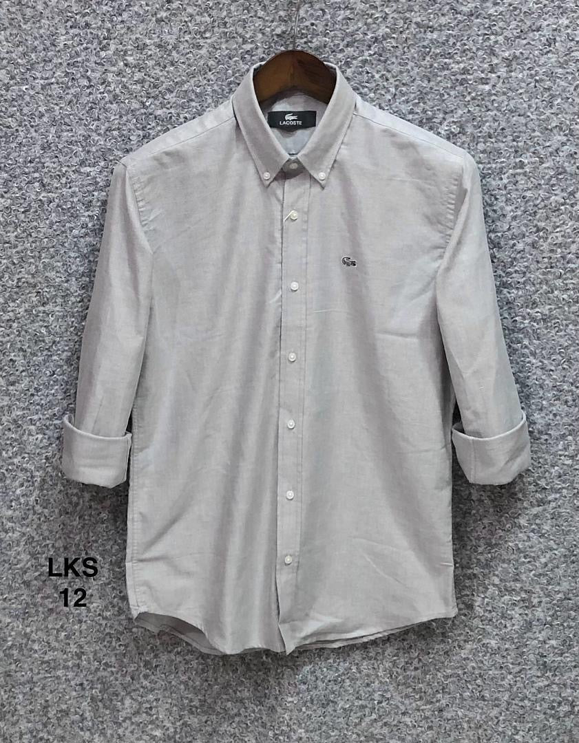 Premium Solid Oxford Cotton Shirt Ash | Solid Shirt | Shirtology Bangladesh