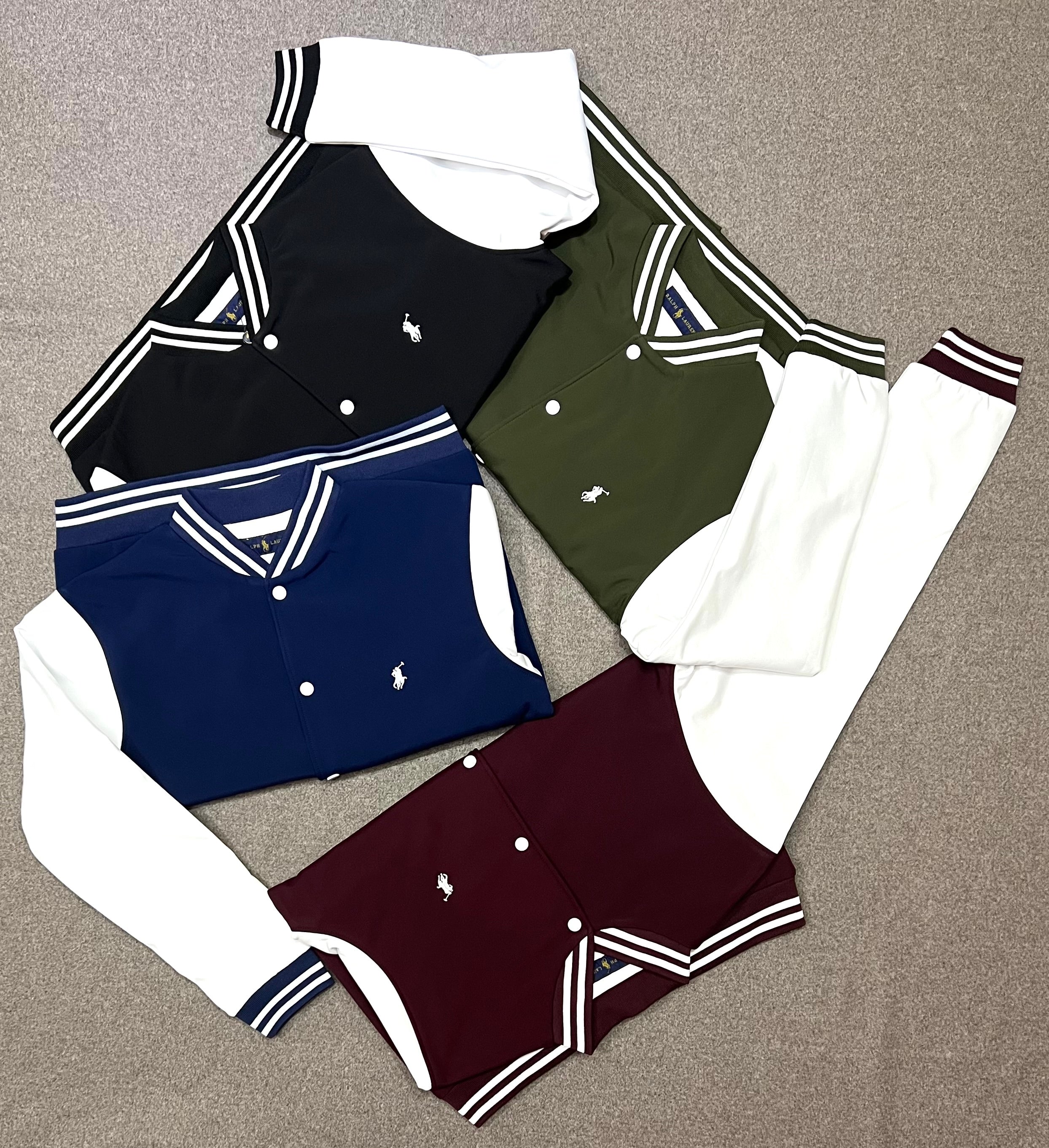 Classic Varsity Jacket with Luxury Finish Navy