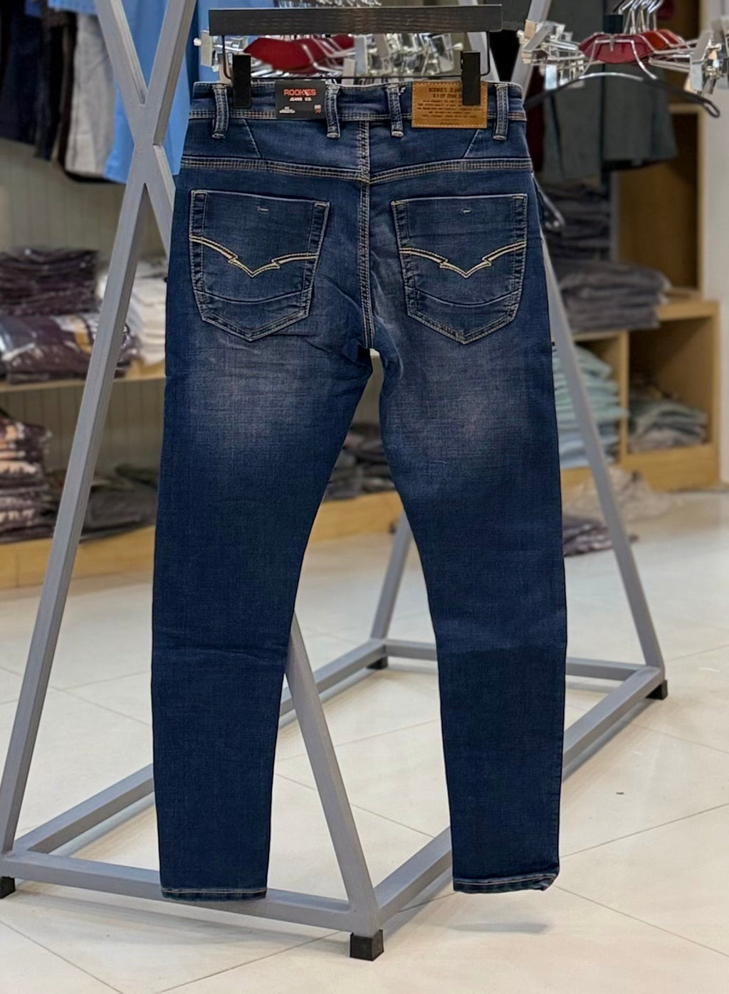 dusty blue 5 Pocket Low-Rise Ankle Length Jeans RJ5903