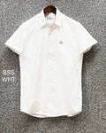 Premium Half Sleeve Solid Shirt BRSS white | Short Sleeve Solid Shirt | Shirtology Bangladesh
