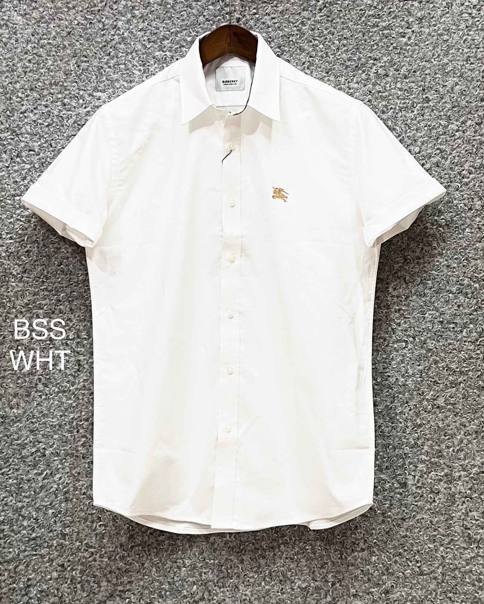 Premium Half Sleeve Solid Shirt BRSS white | Short Sleeve Solid Shirt | Shirtology Bangladesh