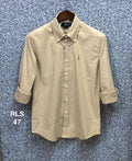 Premium Solid Oxford Cotton Shirt RLS biscuit 47 | Solid Shirt | Shirtology Bangladesh