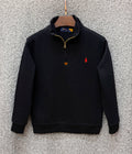 Premium Half Zip Pullover Jacket Black PLJK 01