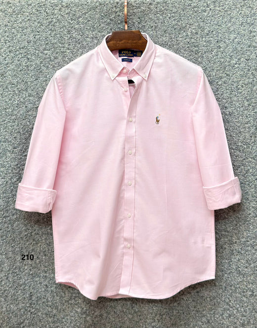 Premium Solid Logo Oxford Cotton Shirt RLS 210