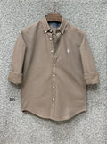 Luxury Linen Blend Solid Shirt with Cane Collar RLS 331
