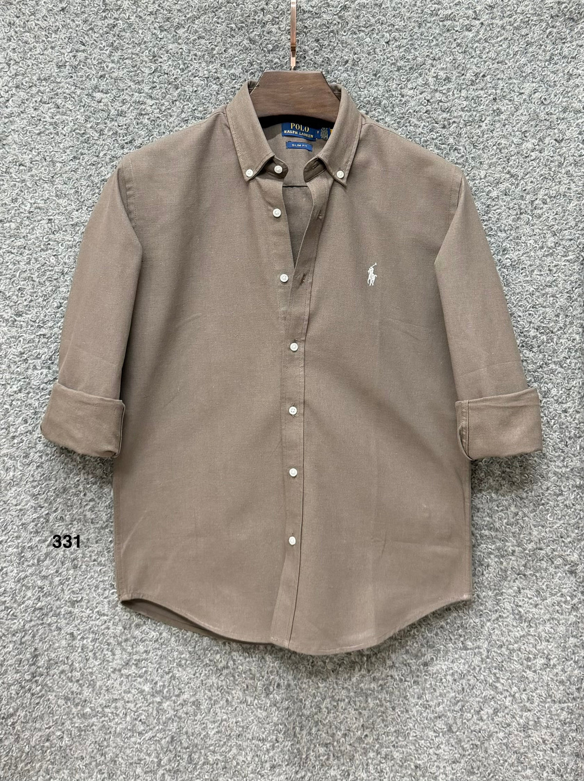 Luxury Linen Blend Solid Shirt with Cane Collar RLS 331