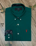 Premium Solid Stretch Cotton Shirt NXT Contrast Green 10 | Solid Shirt | Shirtology Bangladesh