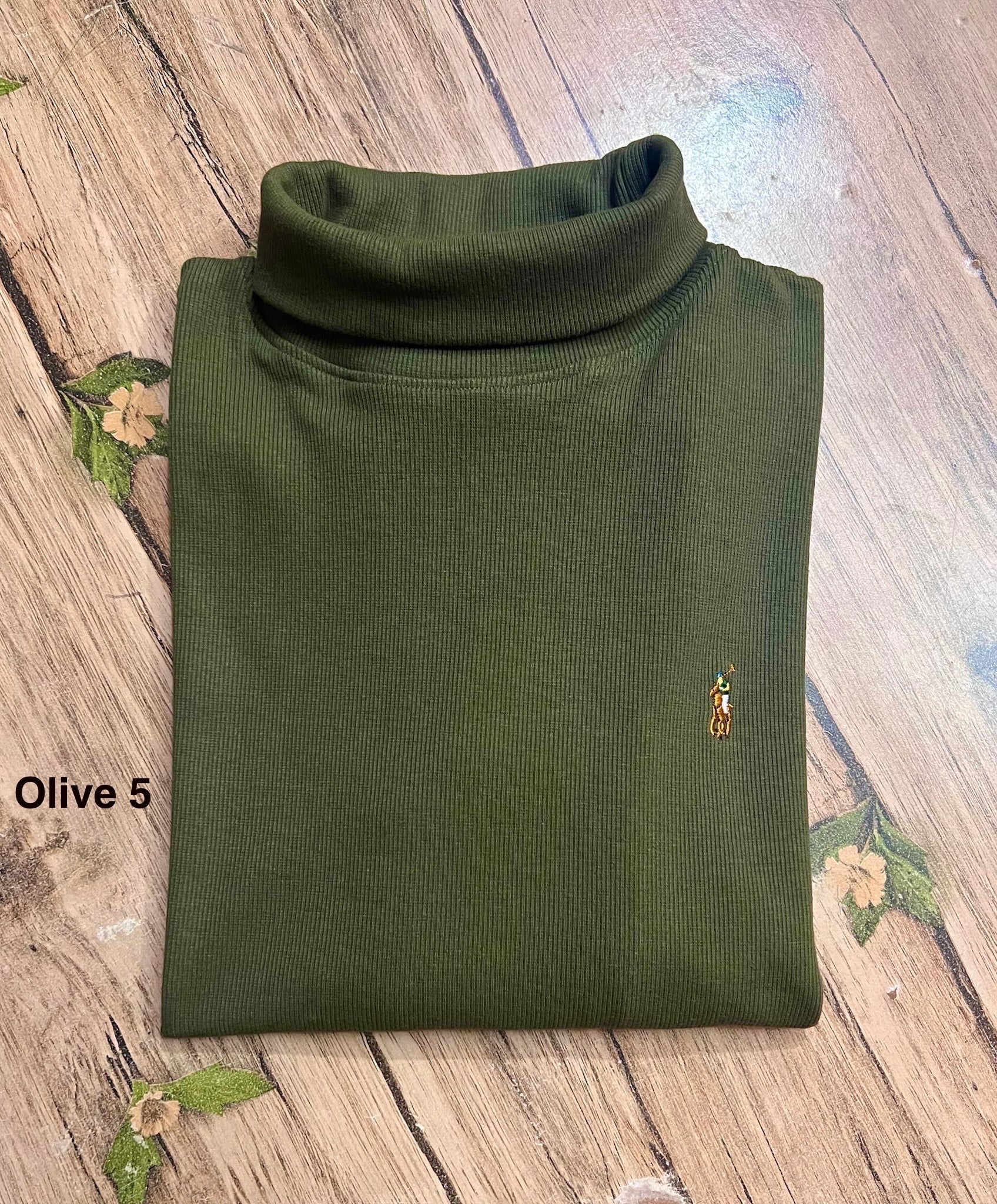 Luxury Winterwear High-GSM Turtleneck olive 5
