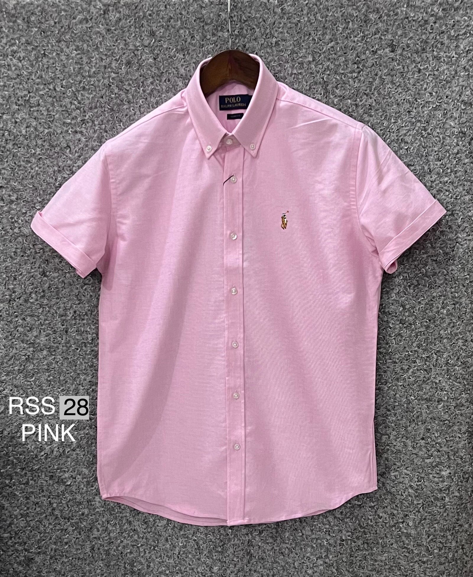 Premium Half Sleeve Solid Shirt RLSS 28 pink