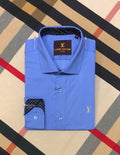 Luxury Solid Shirt LVS Formal collar sky | Shirtology Bangladesh