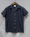 Premium Cuban Collar Bamboo Stripe Shirt GCST 414