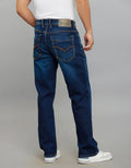 Dark Blue 5 Pocket Cropped Mid Rise, Comfort & Straight Fit Stretch Jeans RJ6337 | Denim pant | Shirtology Bangladesh