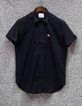 Premium Half Sleeve Solid Shirt BRSS Black | Short Sleeve Solid Shirt | Shirtology Bangladesh