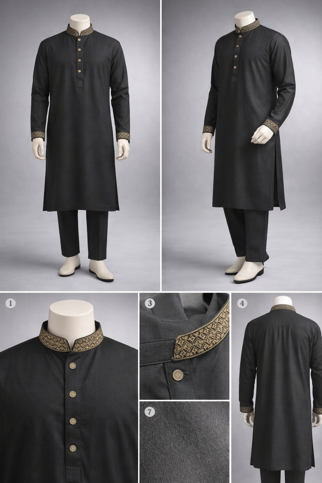 Premium Luxury Embroidered Panjabi with Embroidered Cuffs 469