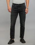 CHARCOAL 5 POCKET LOW-RISE TAPERED ANKLE LENGTH STRETCH JEANS RJ6281 - CHARCOAL